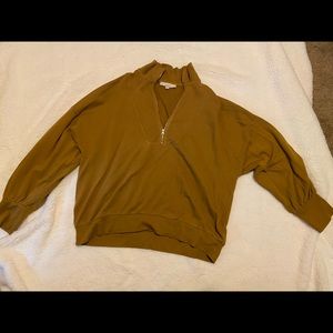 LOFT XXL MUSTARD COLOR QUARTER ZIP